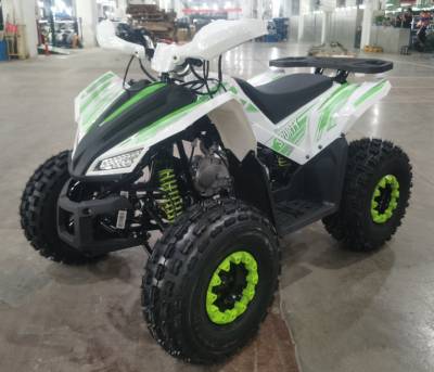 Квадроцикл детский Мотомир ATV Sporty белый/зелёный (машинокомплект)